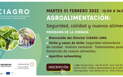 (Español) Jornada de Networking “Agroalimentación: Seguridad, Calidad y Nuevos Alimentos”