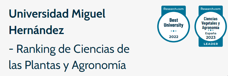 La UMH, la mejor universidad de España en “Plant Science and Agronomy”. La 49 del mundo.