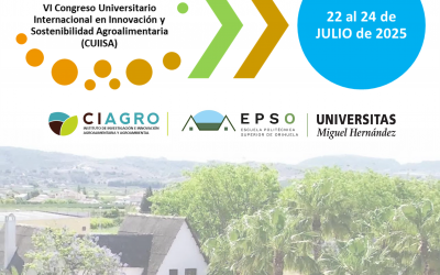 (Español) CIAGRO organiza el VI Congreso Universitario Internacional en Innovación y Sostenibilidad Agroalimentaria (CUIISA) del 22 al 24 de julio de 2025