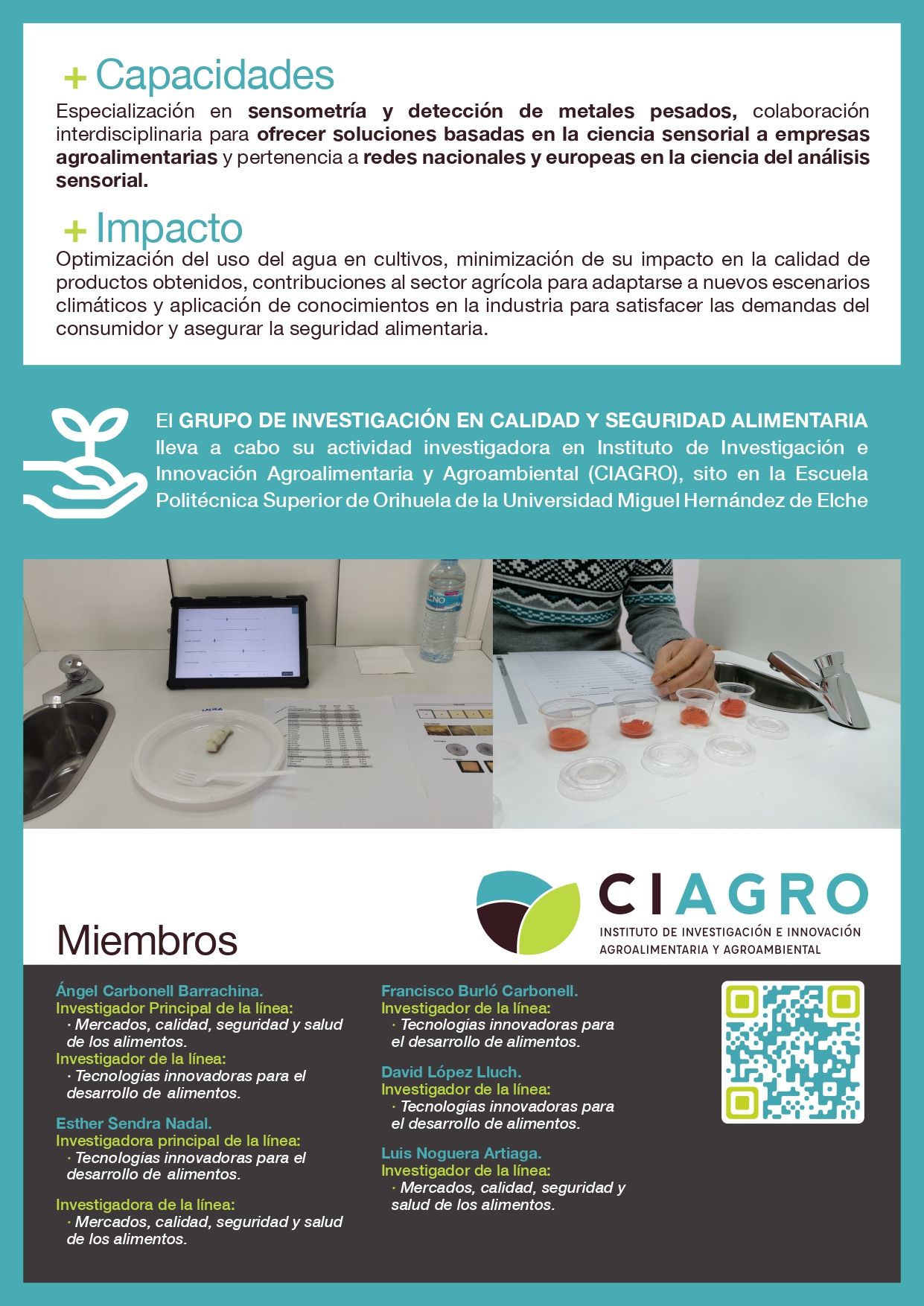 Ficha del grupo de investigación Calidad y Seguridad Alimentaria (página 2)